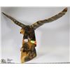 Image 1 : HAND CARVED DOUBLE HEADED EAGLE STATUE 19" TALL