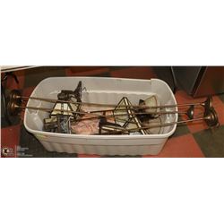 XL TOTE OF ASSORTED PENDANT & WALL SCONCE