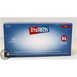 DISTECH CLEAR VINYL MEDIAL EXAMINATION GLOVES