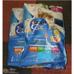 TWO 8KG BAGS OF PURINA CHICKEN CAT CHOW