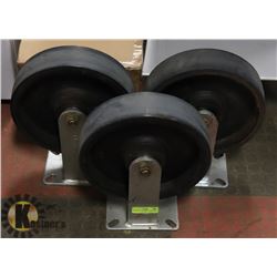 3 HUGE 12" HEAVY DUTY CASTORS