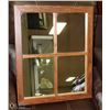 Image 1 : WINDOW PANE WOOD FRAMED MIRROR