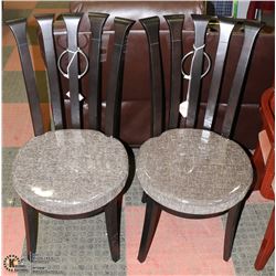 PAIR OF NEW DINING CHAIRS BROWN