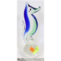 GLASS ART SCULPTURE 12" TALL