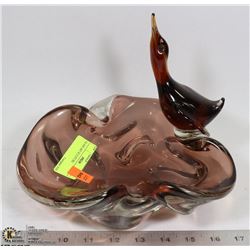 GLASS ART SCULPTURE  9" TALL