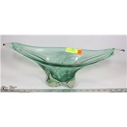19" X 7"  TALL GLASS ART SCULPTURE