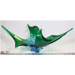 20.5" X 9" GLASS ART SCULPTURE
