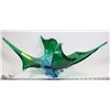 Image 1 : 20.5" X 9" GLASS ART SCULPTURE