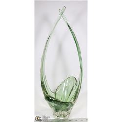 GLASS ART SCULPTURE 19" TALL