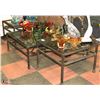 Image 1 : 3 SET OF TABLE WITH GLASS TOP AND METAL STAND