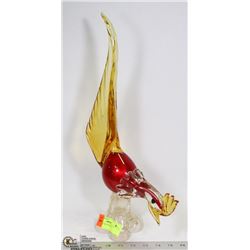 18" TALL GLASS ART SCULPTURE