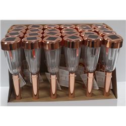 CASE OF 24 COPPER COLOURED SOLAR LIGHTS