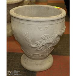 CONCRETE  PLANTER    17" TALL X 18" WIDE