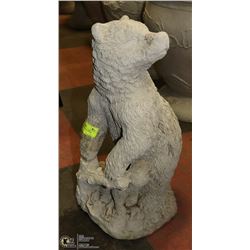 CONCRETE BEAR WITH CUB 19" TALL