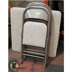 CARD TABLE WITH 4 FOLDABLE CHAIRS