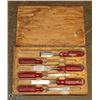 Image 1 : E.A. BERG SWEDISH MADE WOODEN CHISEL SET
