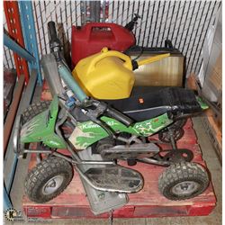 PALLET WITH 49CC MINI QUAD(HAS LEAK)