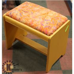 DECORATIVE  YELLOW BENCH