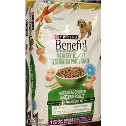 TWO 14.7KG BAGS OF BENEFUL CHICKEN DOG FOOD