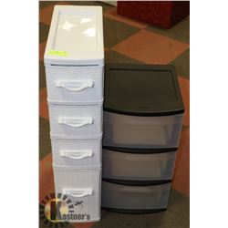 PAIR OF PLASTIC STORAGE DRAWERS