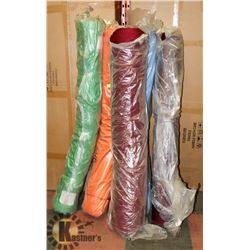 LOT OF 5 ROLLS OF SPORT FABRIC- ASSORTED