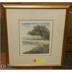 ART LITHOGRAPH- "SHADY INLET" BY ARTIST MARY