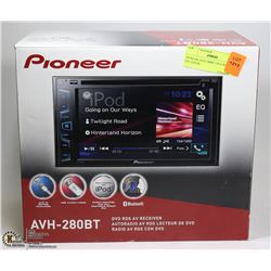 PIONEER AVH-280BT DVD RDS AV RECEIVER.