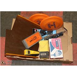 FLAT WITH ASSORTED SHOP SUPPLIES, TOOLS