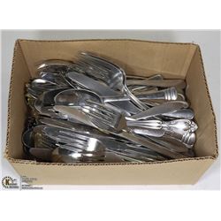 LOT OF FLATWARE - S.S. FORKS, KNIVES, TBL.