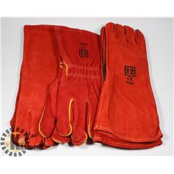 LOT WITH 3 NEW PAIRS OF WELDING GLOVES