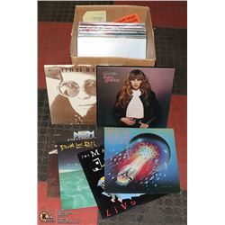 BOX OF LPS INCLUDING: JOURNEY,DAVID LEE ROTH,