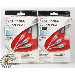 TWO PACKS OF RCA  FLAT PANEL CABLES