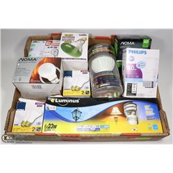 FLAT OF VARIOUS LIGHT BULBS