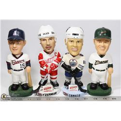 FLAT OF 4 HAND PAINTER SPORTS FIGURES INC. STEVE