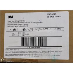 BOX OF 3M ORGANIC VAPOR CARTRIDGES P100/FILLER