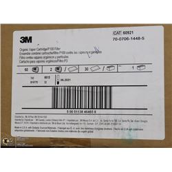 BOX OF 3M ORGANIC VAPOR CARTRIDGES P100/FILLER