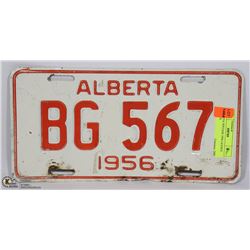 ALBERTA  VINTAGE 1956 LICENCE PLATES