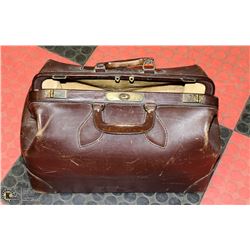 ANTIQUE DOCTORS LEATHER  BAG