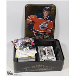 CONNOR MCDAVID TIN WITH HOCKEY CARDS