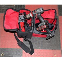 PORTER CABLE 18 VOLT SET - 2 DRILLS, IMPACT DRILL