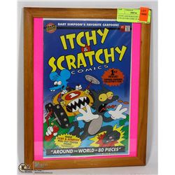 ITCHY AND SCRATCHY #1 COLLECTOR COMIC IN WOODEN