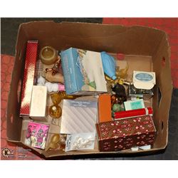 LARGE BOX WITH AVON PERFUME BOTTLES