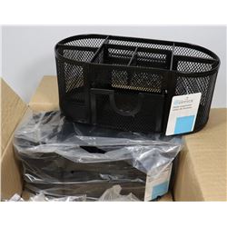 CASE OF 2 METAL DESK ORGANIZERS