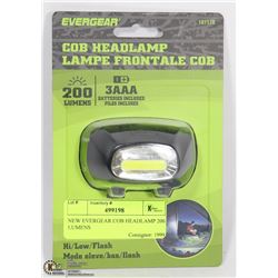 NEW EVERGEAR COB HEADLAMP 200 LUMENS