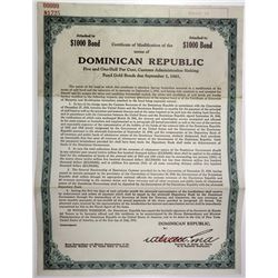 Dominican Republic 1941 Specimen Bond