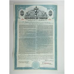 Kingdom of Norway, 1962 Specimen Bond