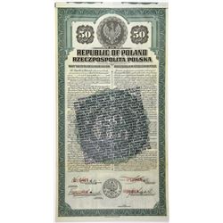 Republic of Poland, 1920 Specimen Bond
