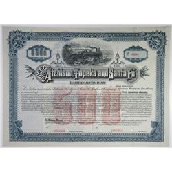 Atchison, Topeka and Santa Fe Railroad Co., 1889 Specimen Bond