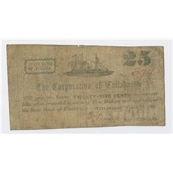 Corporation of Tallahassee, 1862 Scrip Note.