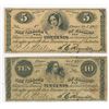 Image 1 : Village of Elmira, 1862 Obsolete Scrip Note Pair.